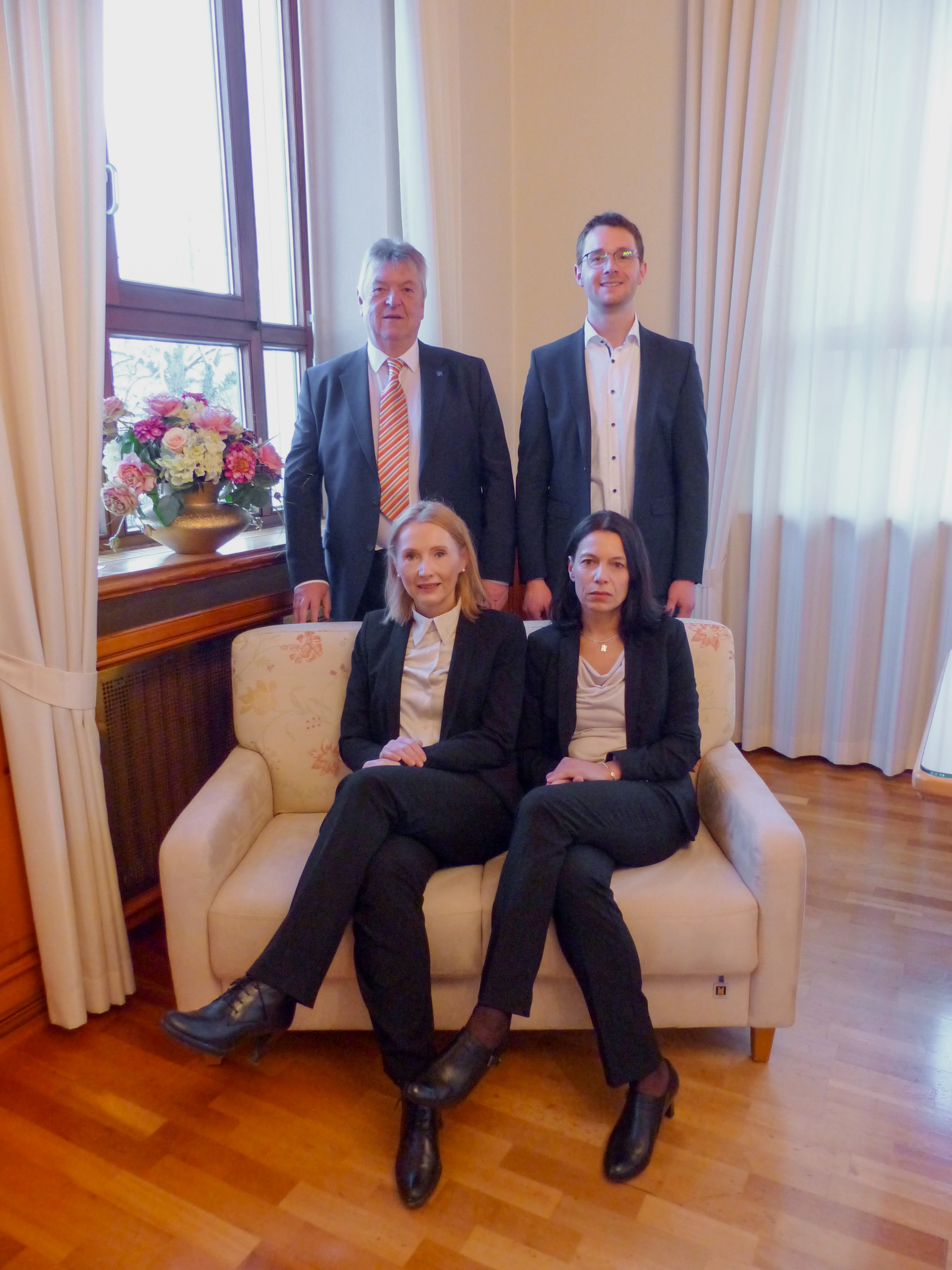 Zweiter Bürgermeister Hr. Hannig, Hr. Thier, Fr. Hofbauer, Fr. Berchtenbreiter | © Stadt Marktoberdorf