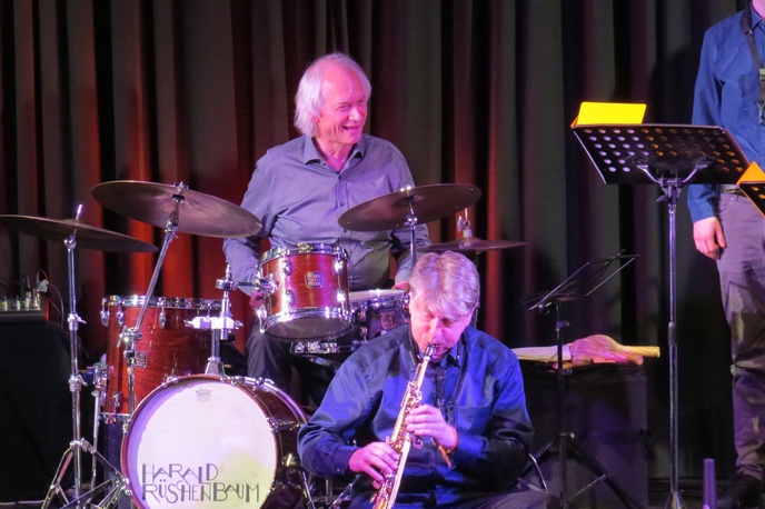 Schlagzeuger Harald Rüschenbaum und Saxophonist Martin Fredebeul | © Monika Schubert